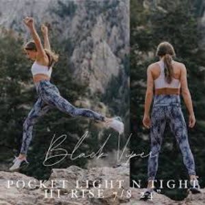 Zyia Black Pocket Light n Tight Hi Rise Vaper Legging